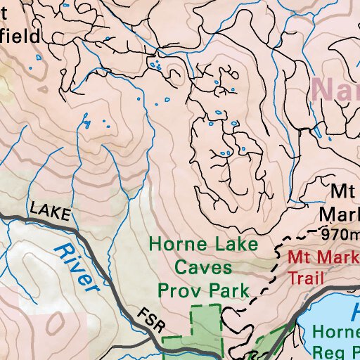VIBC27 Hornby Island - Vancouver Island BC Topo Map by Backroad ...