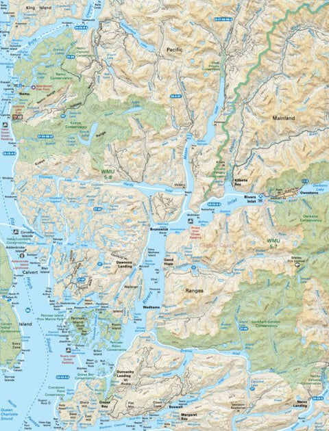 VIBC61 Namu - Rivers Inlet - Vancouver Island BC Topo Preview 1
