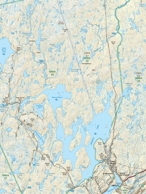 NLNL23 Jeddore Lake Newfoundland and Labrador Topo Preview 1