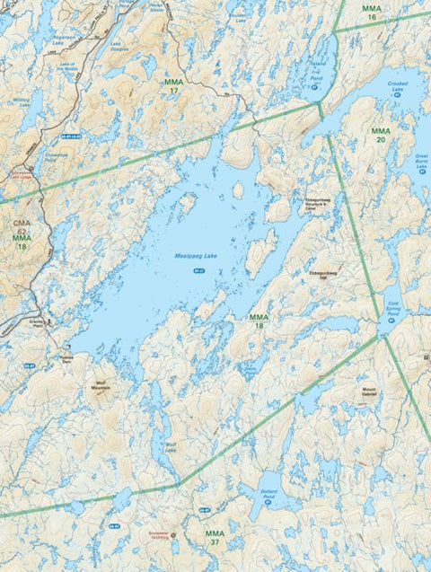 NLNL22 Meelpaeg Lake Newfoundland and Labrador Topo Preview 1
