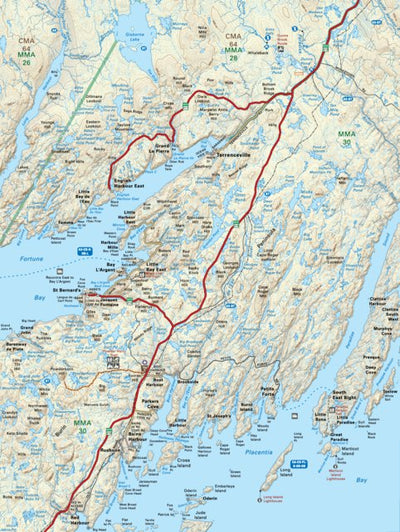 NLNL14 Terrenceville Newfoundland and Labrador Topo Preview 1