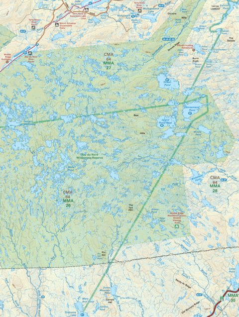 NLNL25 Bay du Nord Wilderness West Newfoundland and Labrador Topo Preview 1