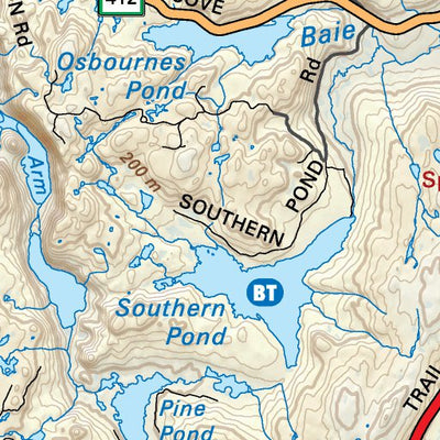 NLNL50 Baie Verte Newfoundland and Labrador Topo Preview 2