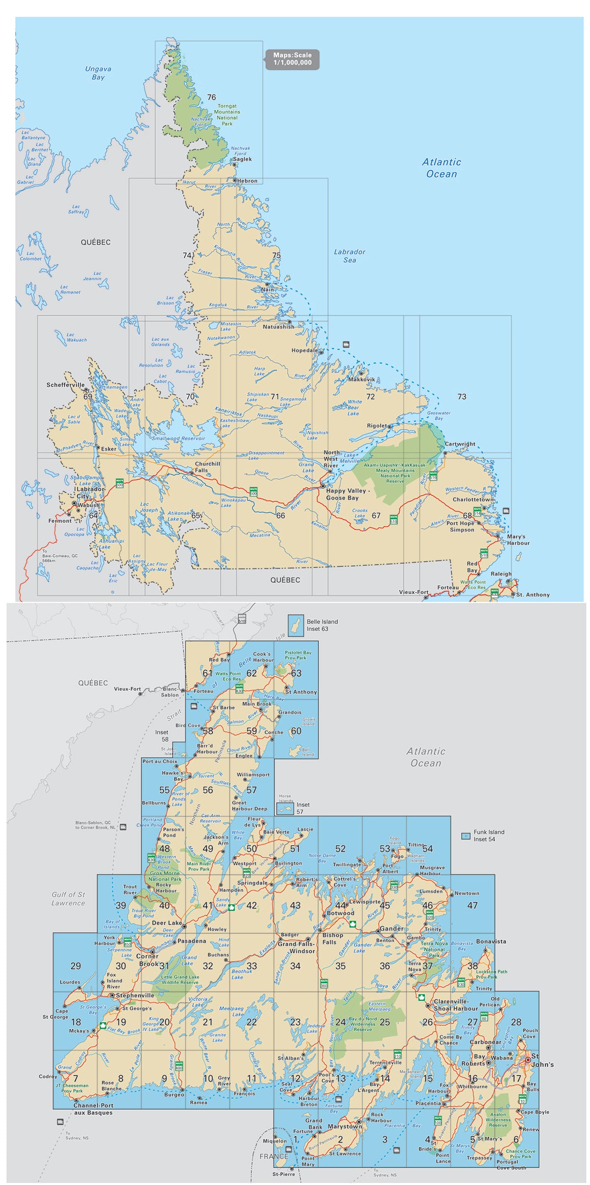 Backroad Mapbook Newfoundland and Labrador (2nd Edition NLNL Map Bundle ...