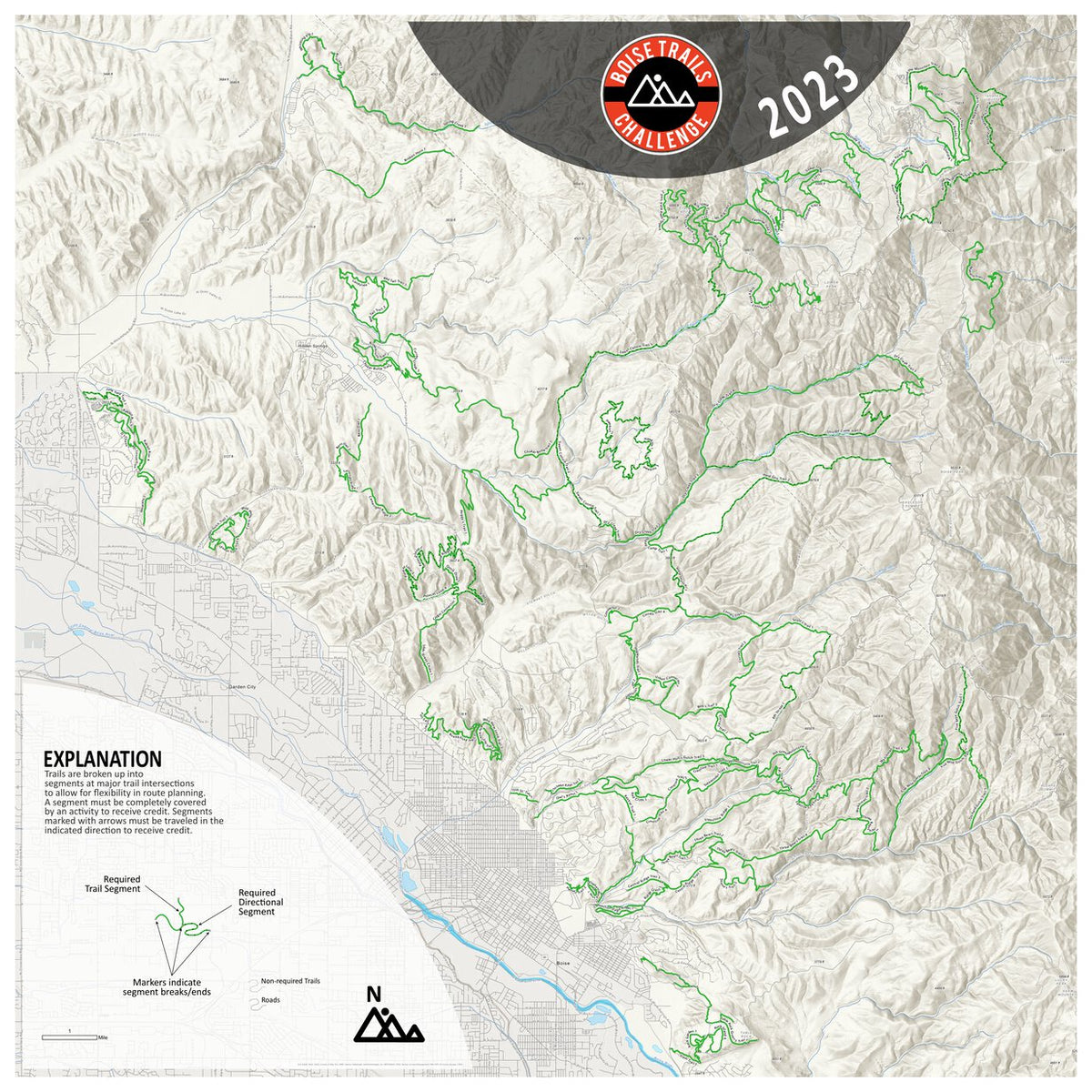 Boise Trails Challenge Map - 2023 by Geobility | Avenza Maps
