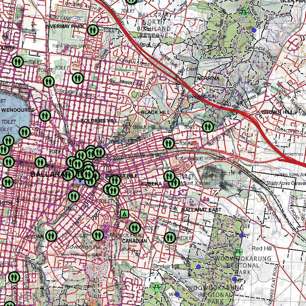 Getlost Map 7522-7622 SKIPTON-BALLARAT Victoria Topographic Map V16b 1: ...