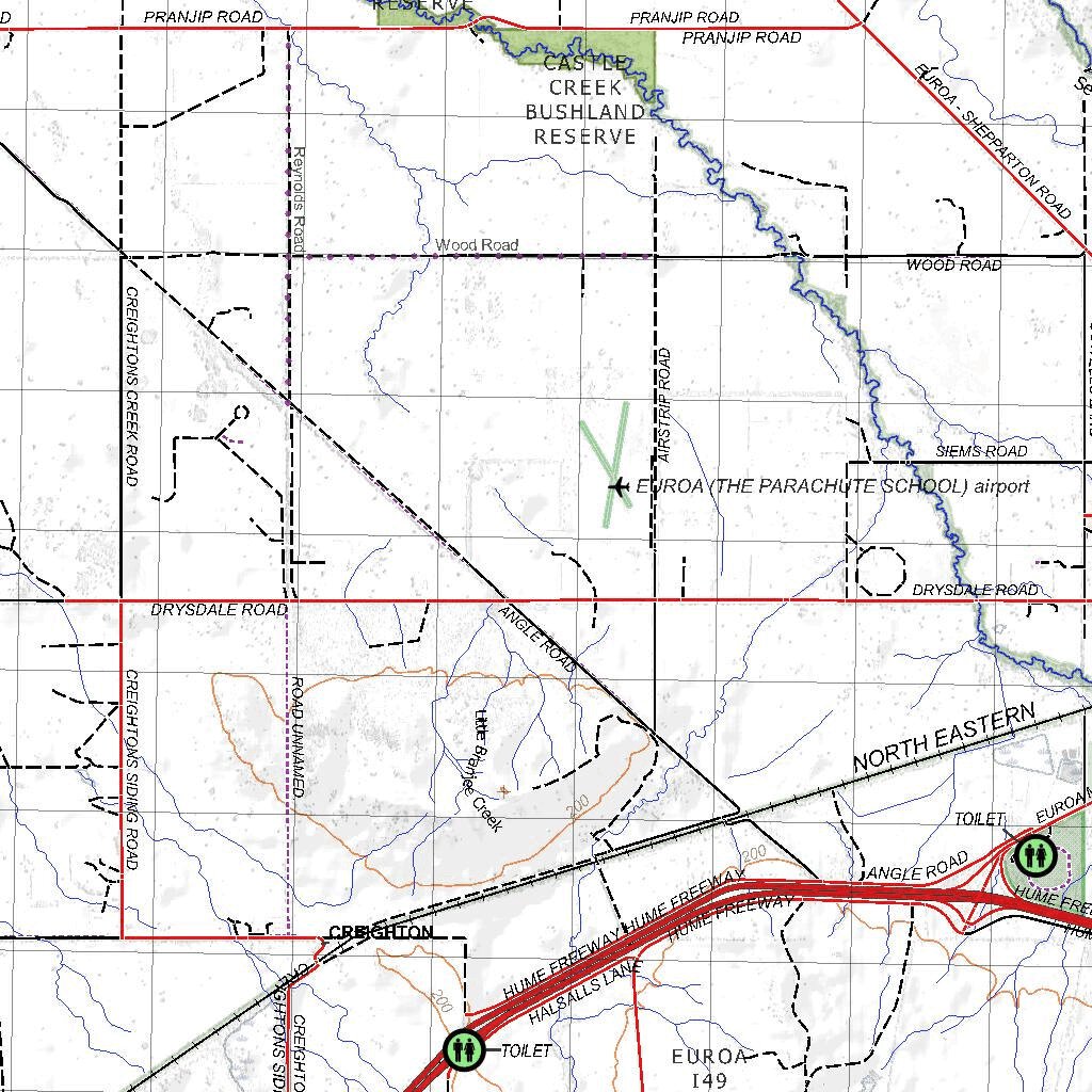 Getlost Map 7924-8024 NAGAMBIE-EUROA Victoria Topographic Map V16b 1: ...