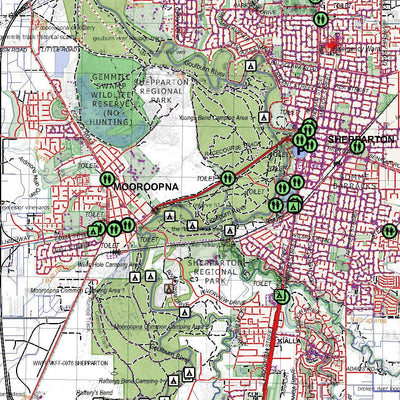 Getlost Map 7925-8025 SHEPPARTON-DOOKIE Victoria Topographic Map V16b 1:75,000 Preview 3