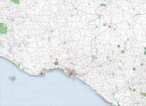 Getlost Map 7321-7421 WARRNAMBOOL-MORTLAKE Victoria Topographic Map V16b 1:75,000 Preview 1