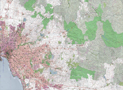 Getlost Map 7922-8022 RINGWOOD-HEALSVILLE Victoria Topographic Map V16b 1:75,000 Preview 1