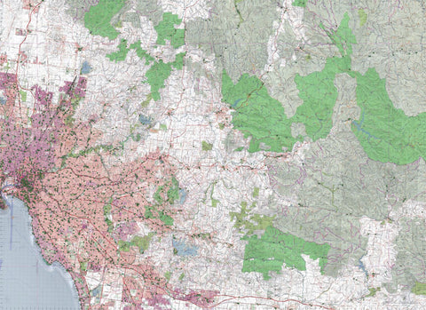 Getlost Map 7922-8022 RINGWOOD-HEALSVILLE Victoria Topographic Map V16b 1:75,000 Preview 1