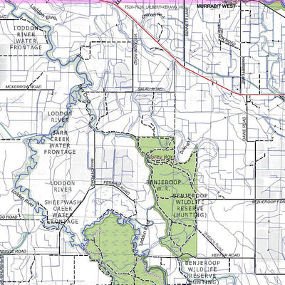 Getlost Map 7526-7626 LALBERT-KERANG Victoria Topographic Map V16b 1:75,000 Preview 3