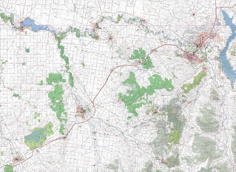 Getlost Map 8125-8225 WANGARATTA-ALBURY Victoria Topographic Map V16b 1:75,000 Preview 1