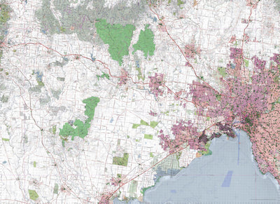 Getlost Map 7722-7822 BACCHUS MARSH-MELBOURNE Victoria Topographic Map V16b 1:75,000 Preview 1