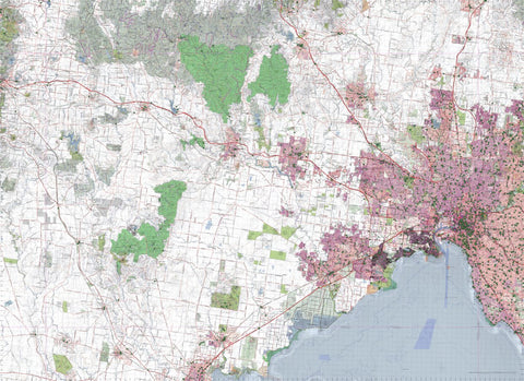 Getlost Map 7722-7822 BACCHUS MARSH-MELBOURNE Victoria Topographic Map V16b 1:75,000 Preview 1