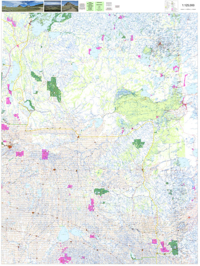 Rural Roads Map by GoTrekkers - Lac la ronge to Duck Mountain Saskatchewan Preview 1