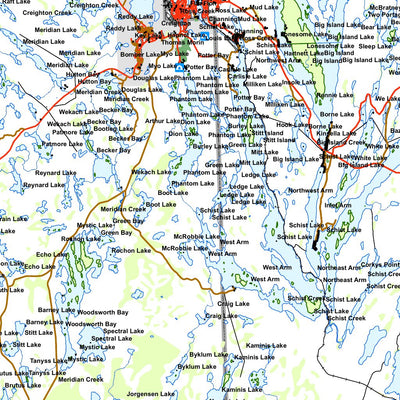 Rural Roads Map by GoTrekkers - Lac la ronge to Duck Mountain Saskatchewan Preview 3