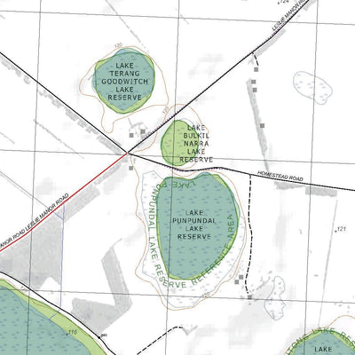 Getlost Map 7521-1 CORANGAMITE Victoria Topographic Map V16b 1:25,000 Preview 2