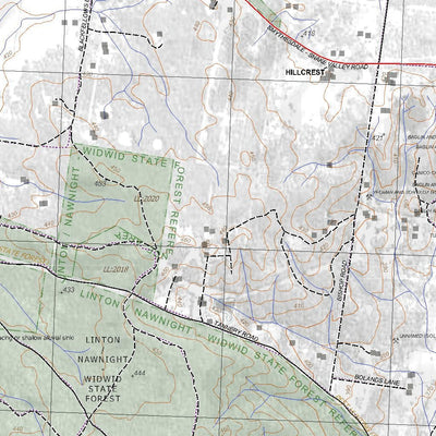 Getlost Map 7622-4 LINTON Victoria Topographic Map V16b 1:25,000 Preview 2