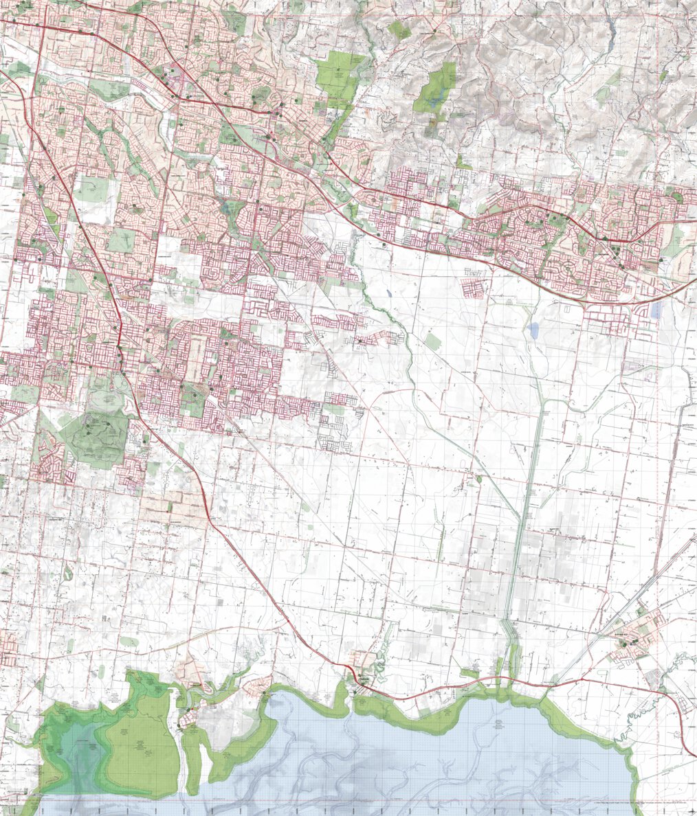 Getlost Map 7921-1 CRANBOURNE Victoria Topographic Map V16b 1:25,000 by ...