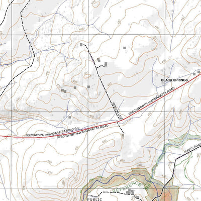 Getlost Map 8225-3 BEECHWORTH Victoria Topographic Map V16b 1:25,000 Preview 2