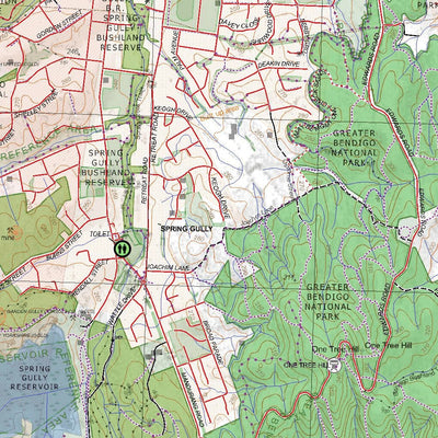 Getlost Map 7724-2 BENDIGO Victoria Topographic Map V16b 1:25,000 Preview 3