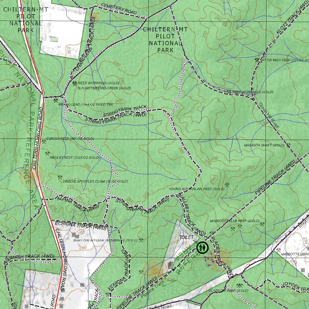 Getlost Map 8225-4 CHILTERN Victoria Topographic Map V16b 1:25,000 by ...