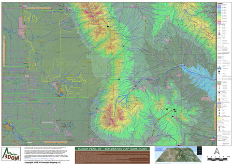 Blanca Peak, CO Exploration Map for Sightseeing Preview 1