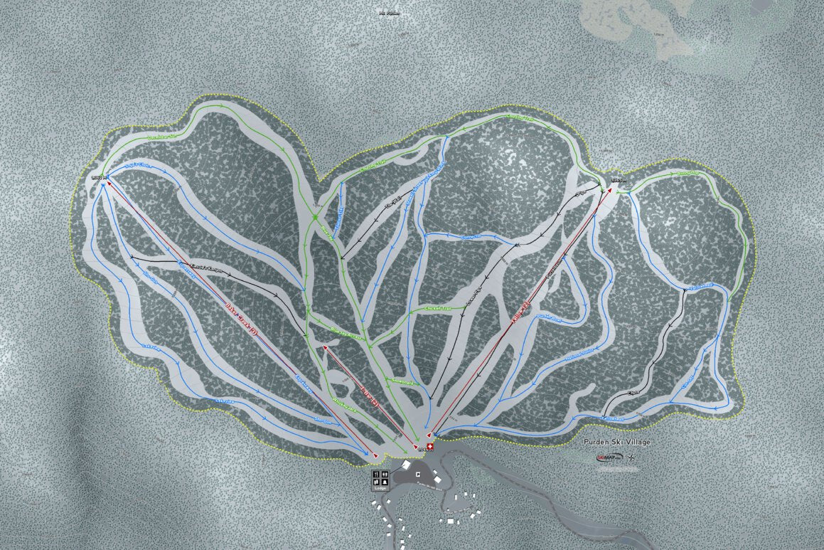 Purden Ski Village Resort Map by Mapsynergy | Avenza Maps