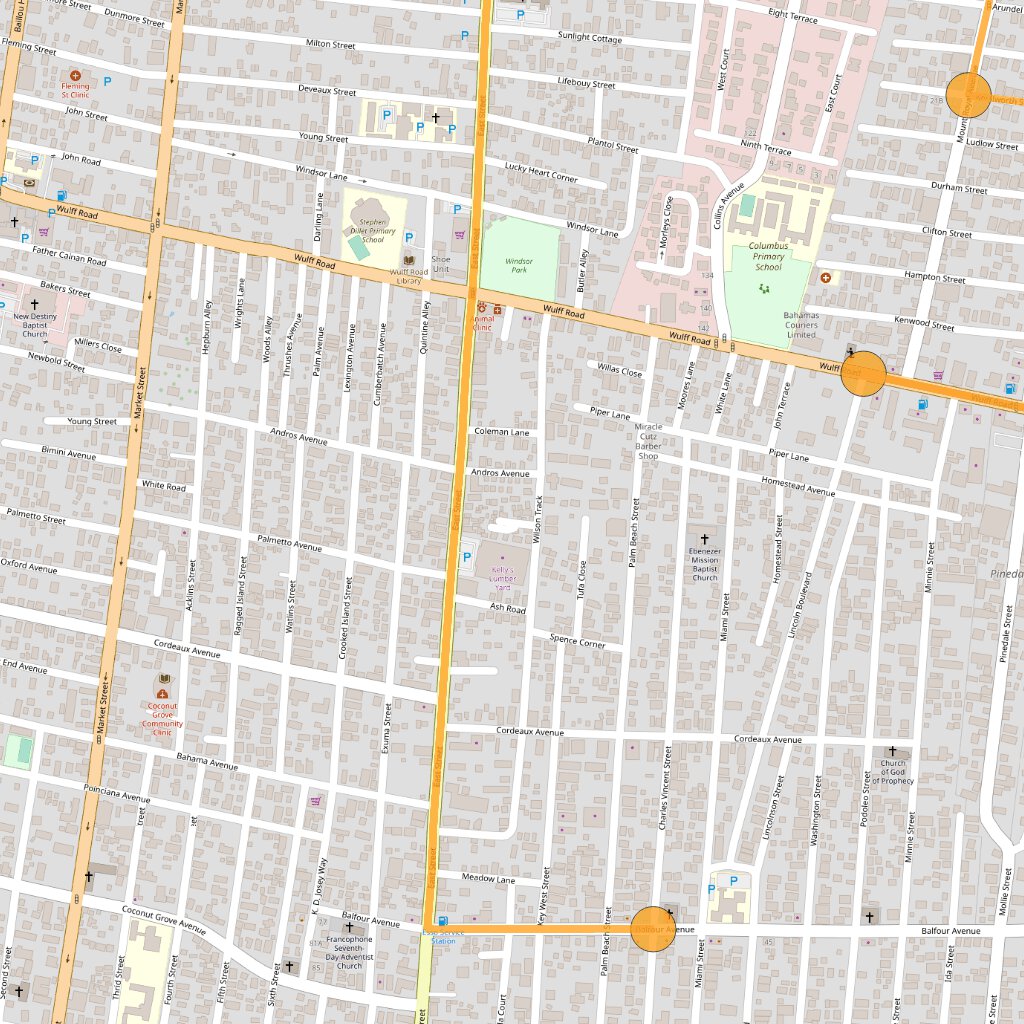 New Providence, Bahamas - Bus Route 1 Map by Bahama Atlas | Avenza Maps