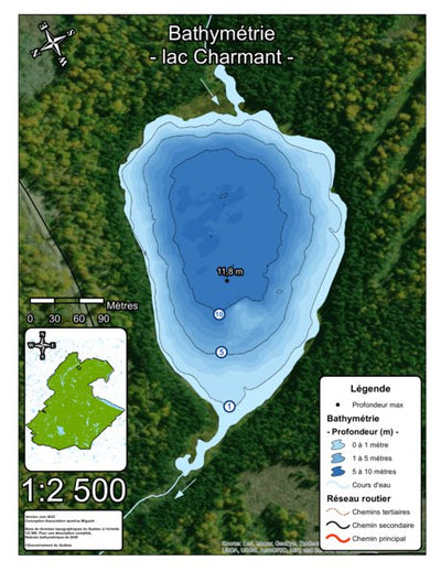 Bathymétrie lac Charmant - zec Rivière-Blanche Preview 1