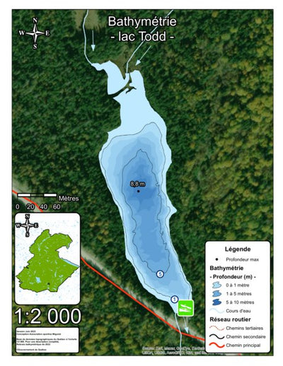 Bathymétrie lac Todd - zec Rivière-Blanche Preview 1