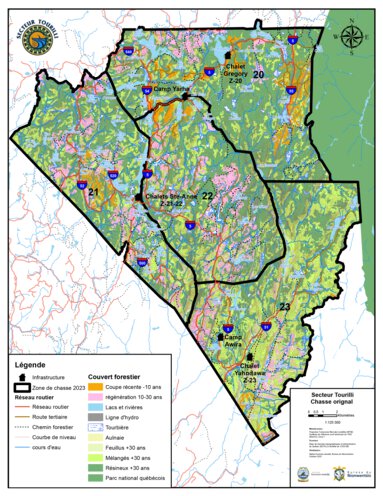 Secteur Tourilli Reserve Faunique des Laurentides Carte Preview 1