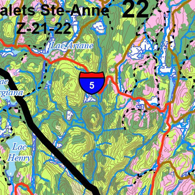 Secteur Tourilli Reserve Faunique des Laurentides Carte Preview 2