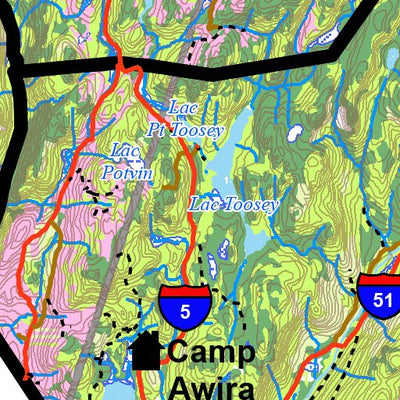 Secteur Tourilli Reserve Faunique des Laurentides Carte Preview 3
