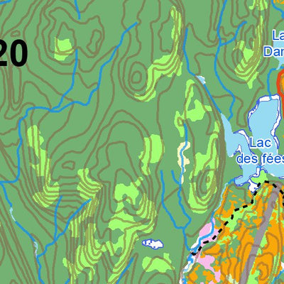 Zone 20 - Secteur Tourilli Reserve Faunique des Laurentides Carte Preview 2
