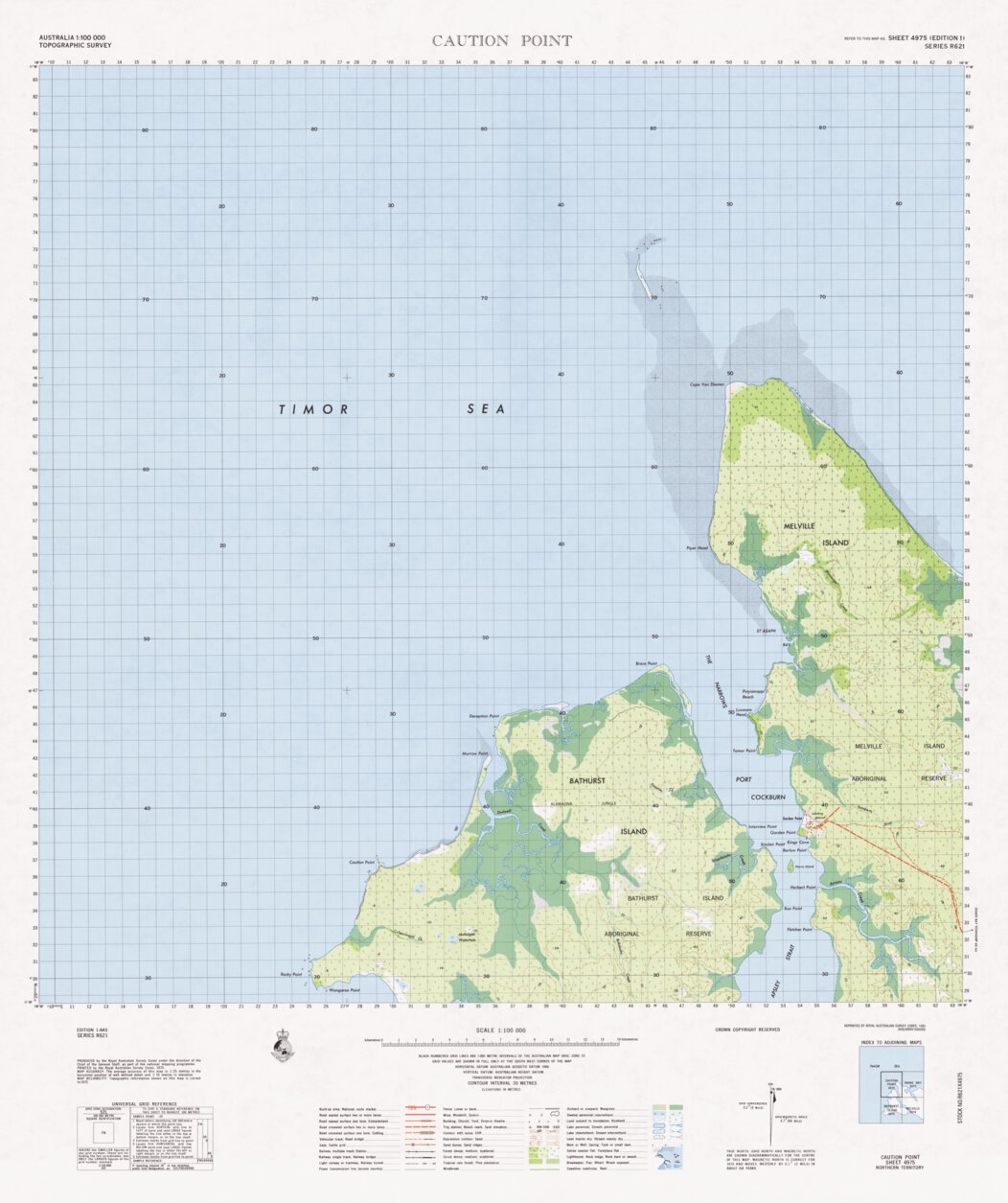 Caution Point (4975) Map by Geoscience Australia | Avenza Maps