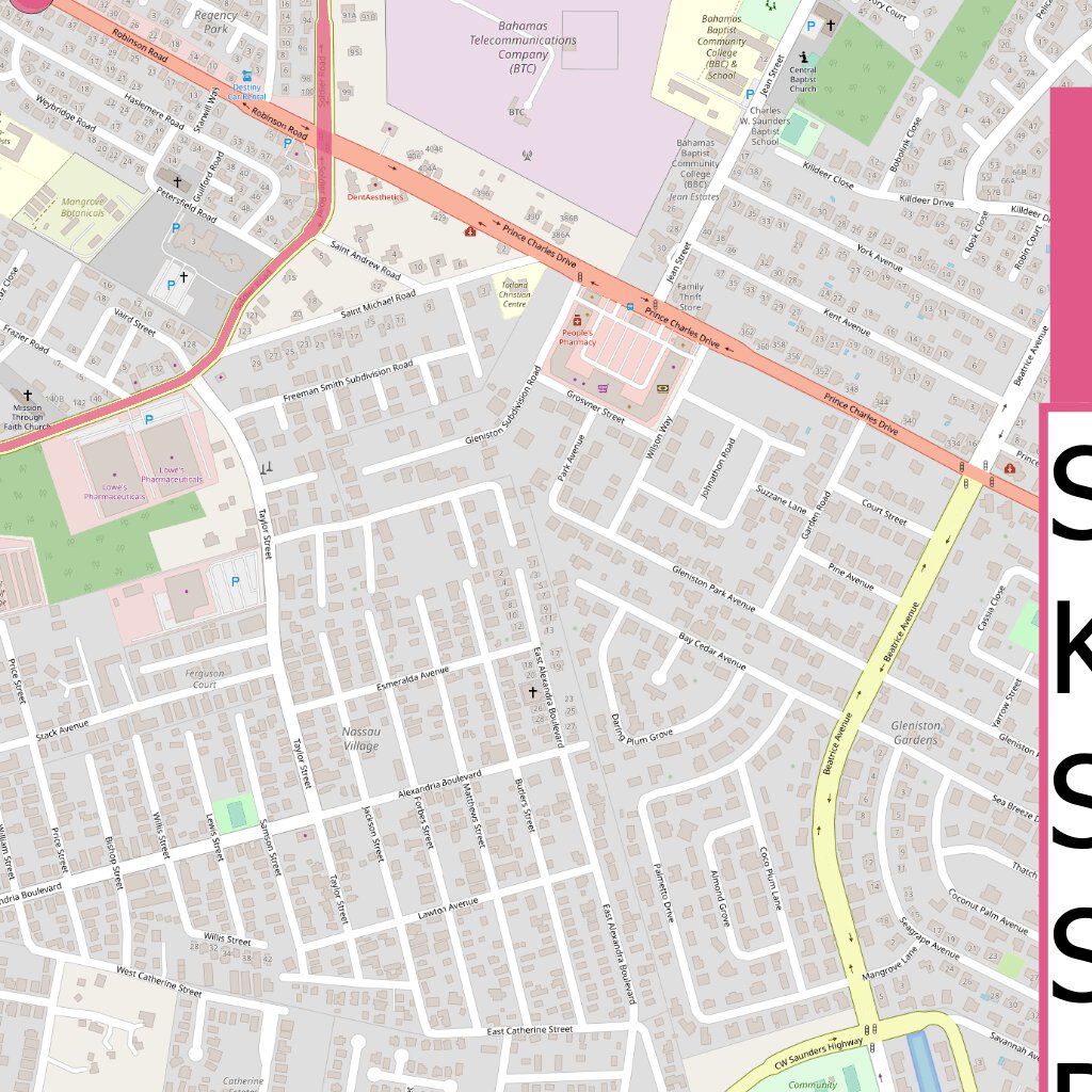 New Providence, Bahamas - Bus Route 5 Map by Bahama Atlas | Avenza Maps