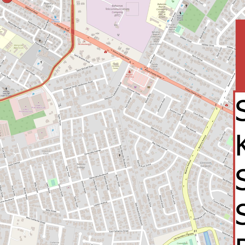New Providence, Bahamas - Bus Route 5A Map by Bahama Atlas | Avenza Maps