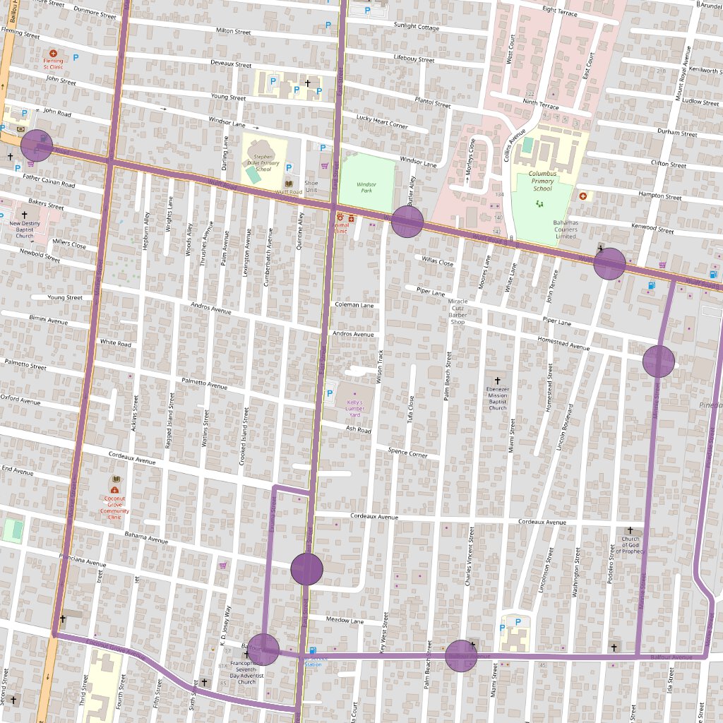 New Providence, Bahamas - Bus Route 7A Map by Bahama Atlas | Avenza Maps
