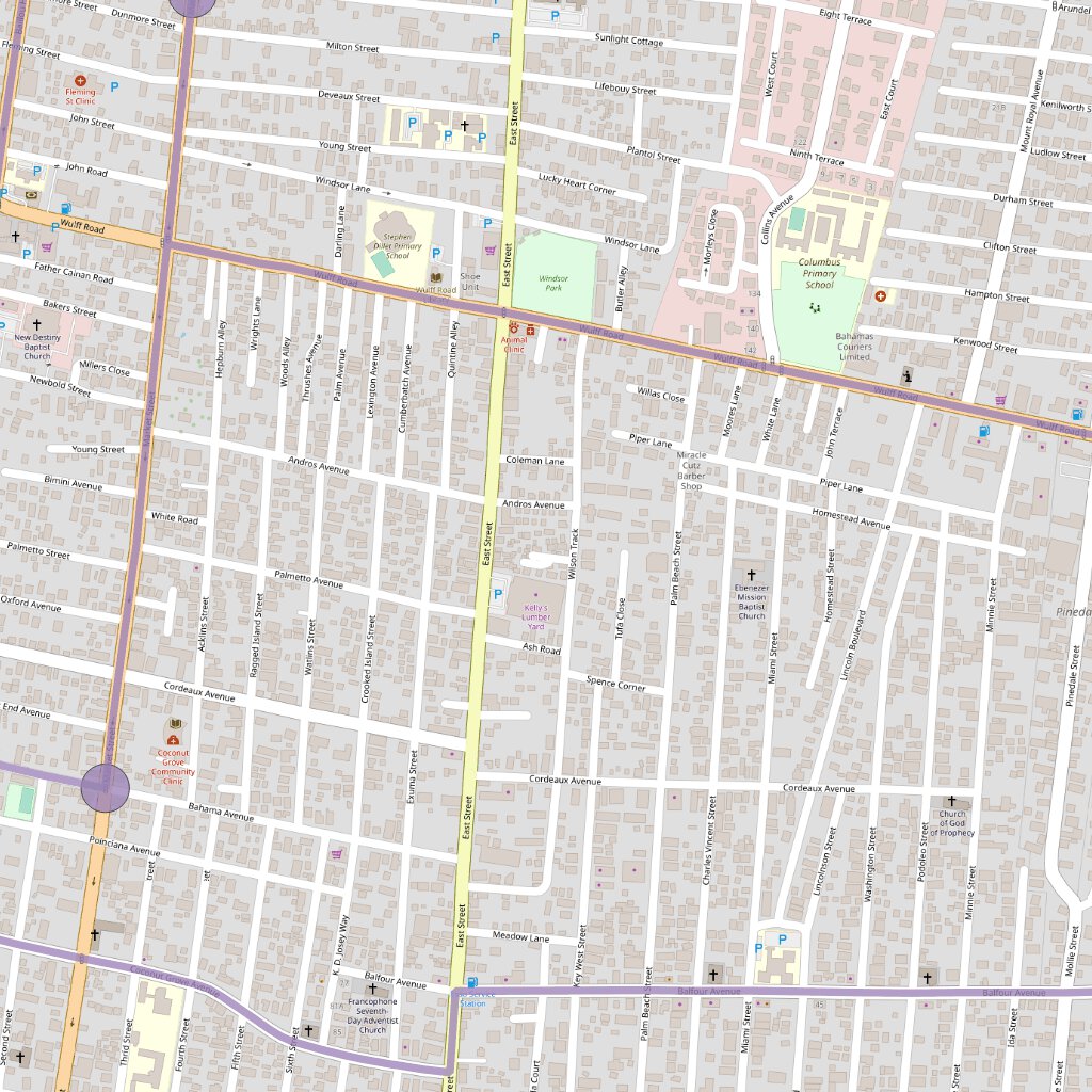New Providence, Bahamas - Bus Route 11A Map by Bahama Atlas | Avenza Maps