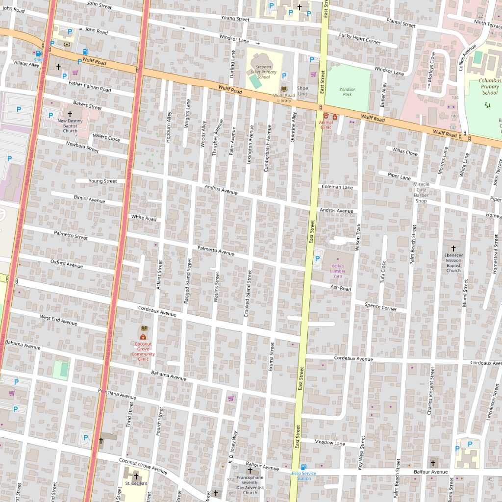 New Providence, Bahamas - Bus Route 16A Map by Bahama Atlas | Avenza Maps