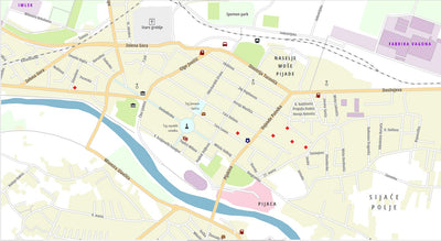 Kraljevo (Serbia) Street Map Preview 3