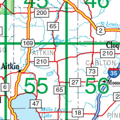 Minnesota Atlas & Gazetteer Overview Map Preview 2