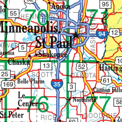 Minnesota Atlas & Gazetteer Overview Map Preview 3