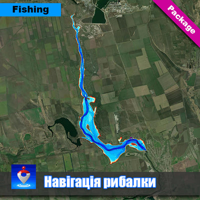 Олександрівське водосховище, р. Південний буг (Миколаївска область). Карта глибин. (Package) Preview 1