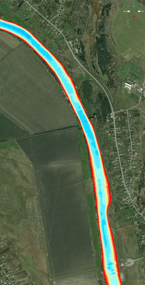 10. Південний Буг річка (с.Яструбинове) Миколаївська область. Карта глибин. Preview 1
