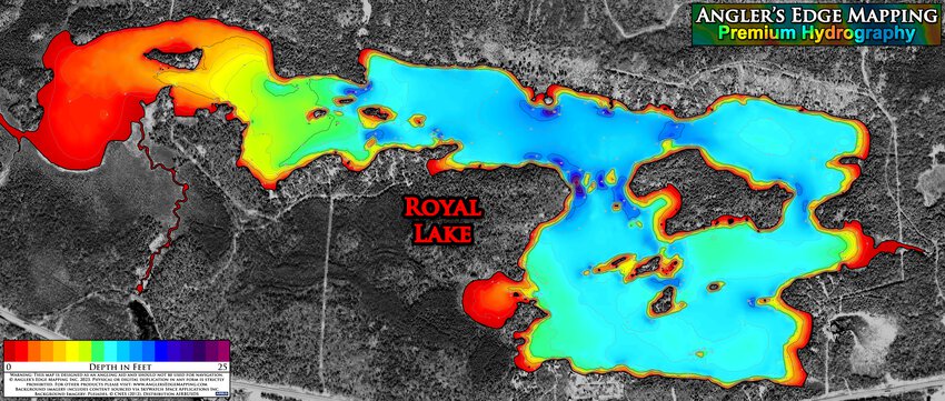 Lake Rookley Map AEM Royal Lake Map by Angler's Edge Mapping | Avenza Maps