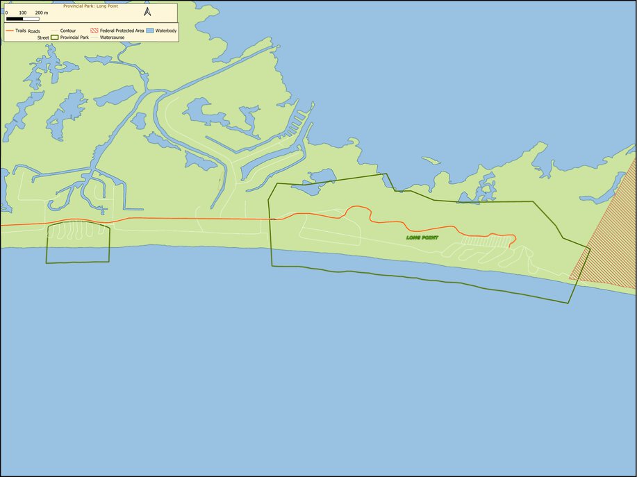 Ontario Provincial Park: Long Point Map by Xavier Maps | Avenza Maps