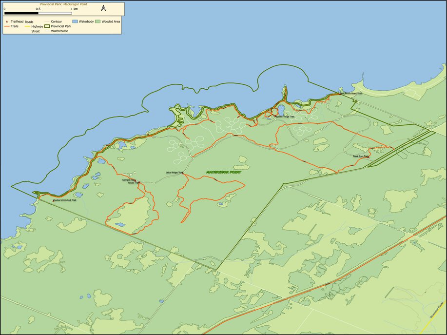 Ontario Provincial Park: MacGregor Point Map by Xavier Maps | Avenza Maps